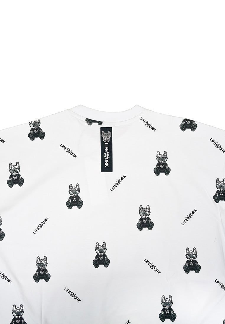 Monogram Glasses Radog Tee White