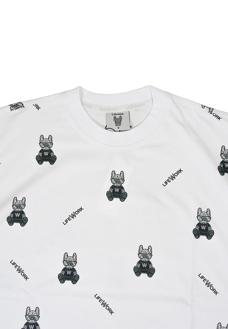 Monogram Glasses Radog Tee White