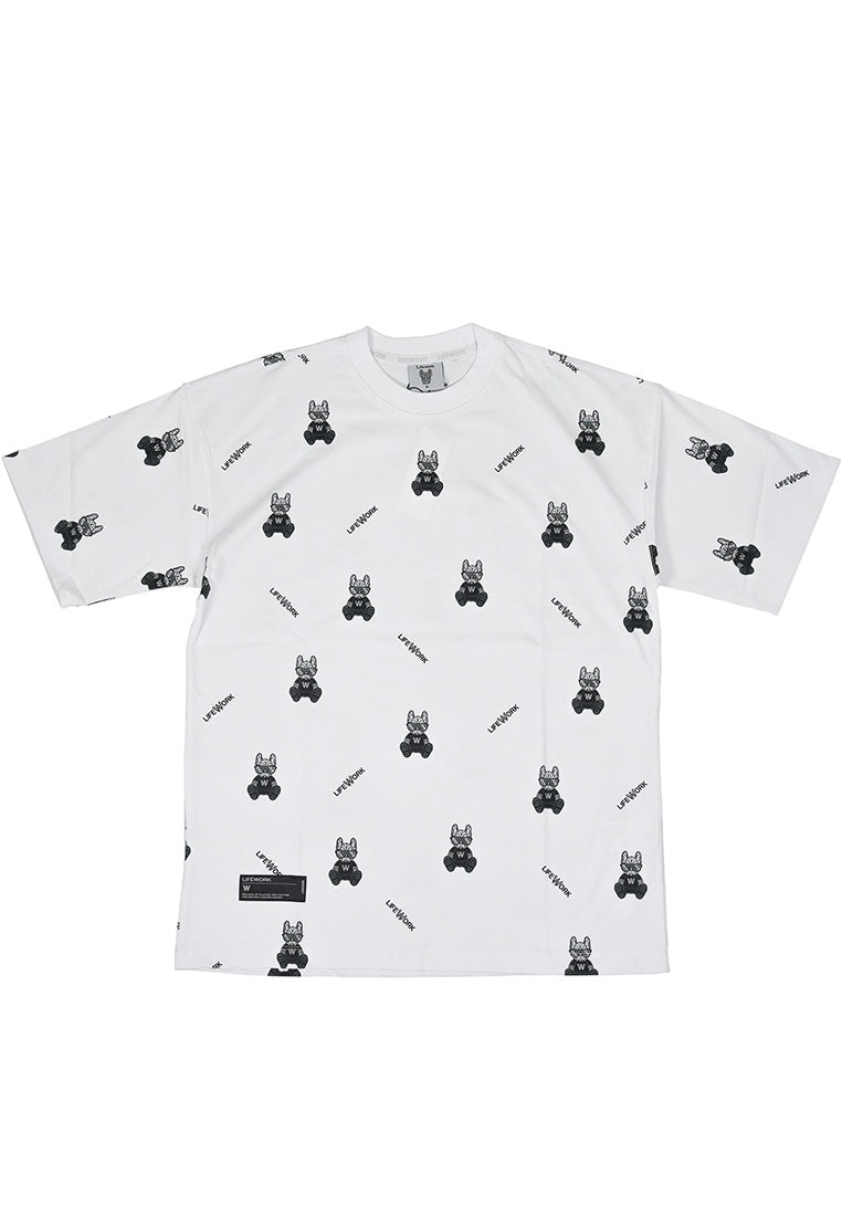 Monogram Glasses Radog Tee White
