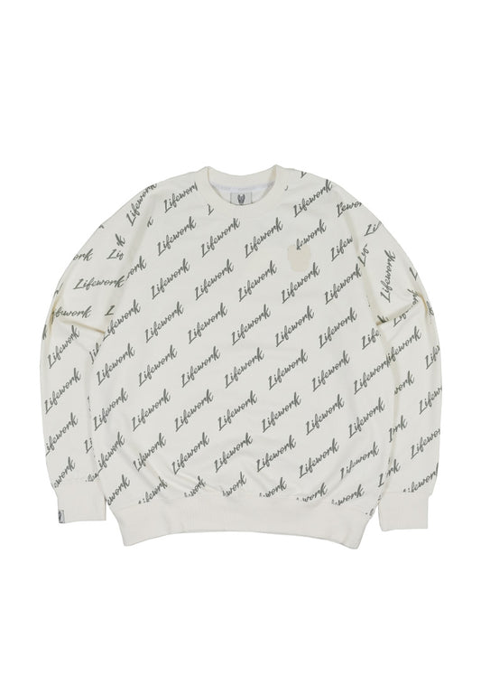 Signature Lettering Sweatshirt Ivory