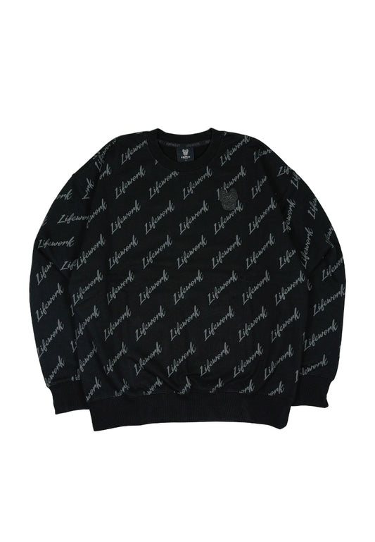 Signature Lettering Sweatshirt Black