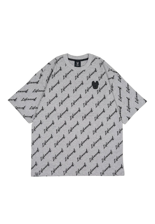 Signature Lettering T-Shirt Grey