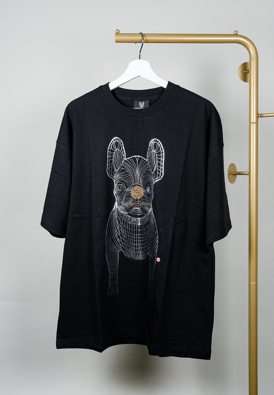 [DEFECT SALE 49] Silver Big Radog T-Shirt Black size L