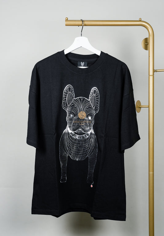 [DEFECT SALE 50] Silver Big Radog T-Shirt Black size L