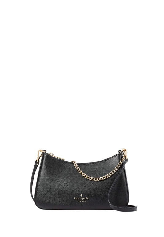 Madison Saffiano Leather Convertible Crossbody Black