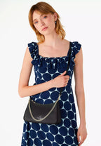 Madison Saffiano Leather Convertible Crossbody Black