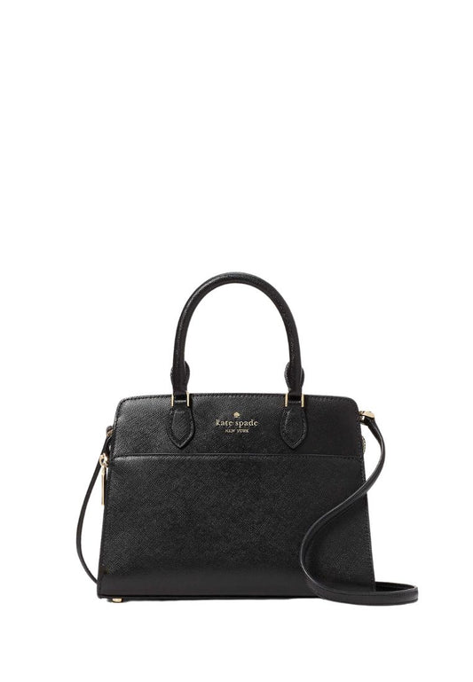 Madison Saffiano Leather Small Satchel Black