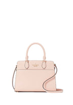 Madison Saffiano Leather Small Satchel Conch Pink
