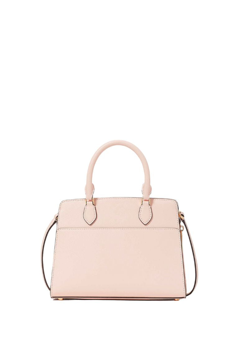 Madison Saffiano Leather Small Satchel Conch Pink