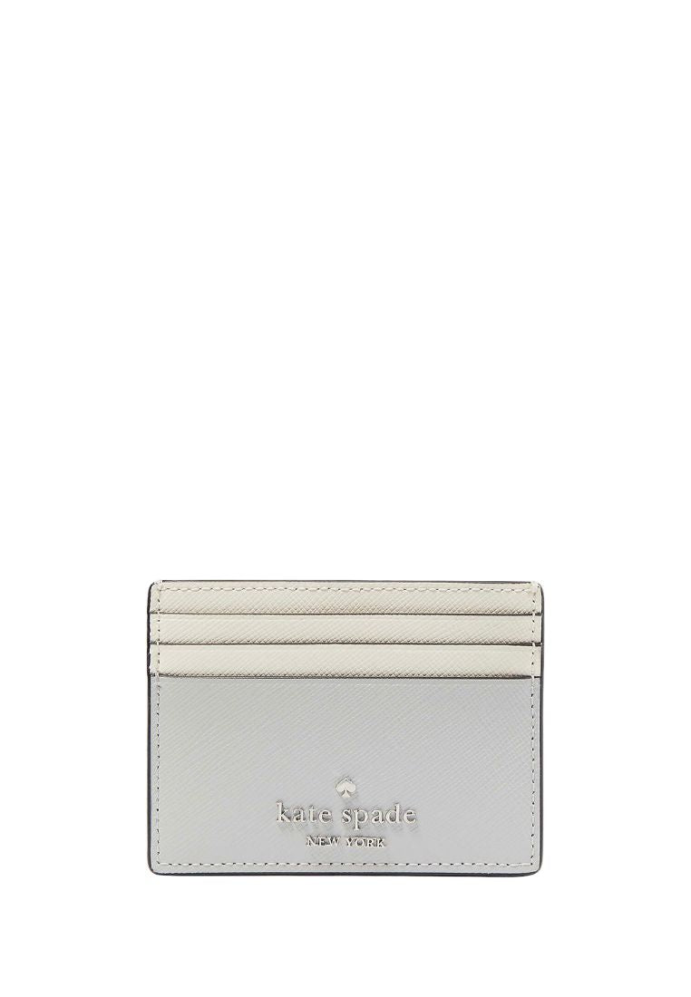 Madison Small Slim Card Holder Platinum Grey Multi
