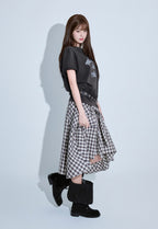 Maison De Rola Embroidery Pigment Loose Fit T-Shirt Charcoal