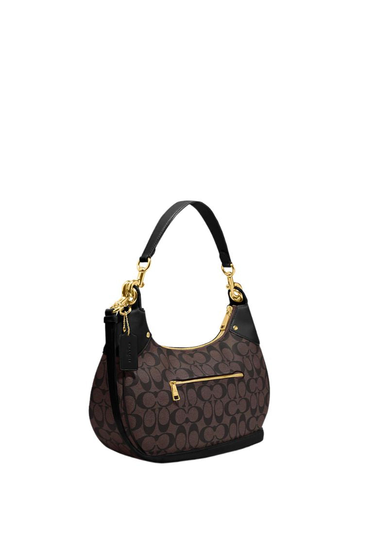 Mara Hobo In Signature Canvas Brown Black