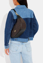 Mara Hobo In Signature Canvas Brown Black