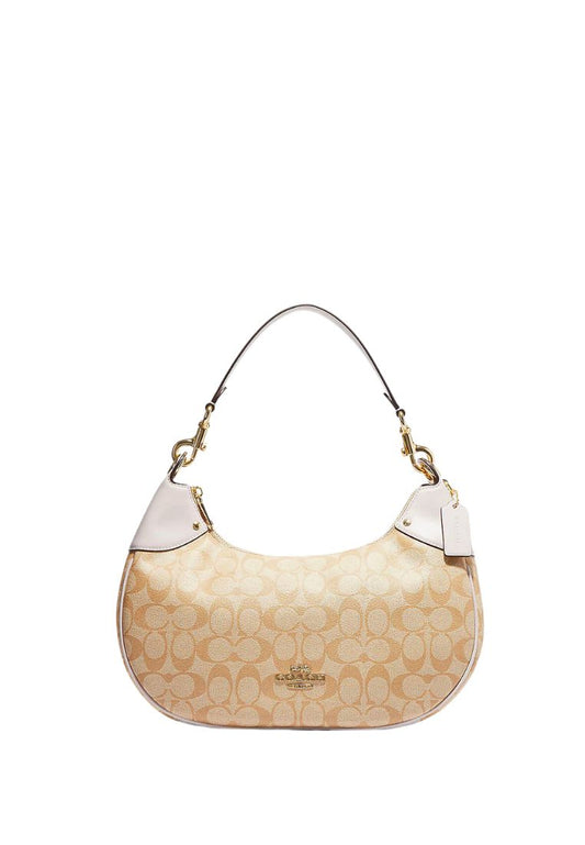 Mara Hobo In Signature Canvas Light Khaki Chalk