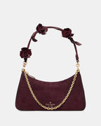 Margot Floral Handle Shoulder Bag Grenache