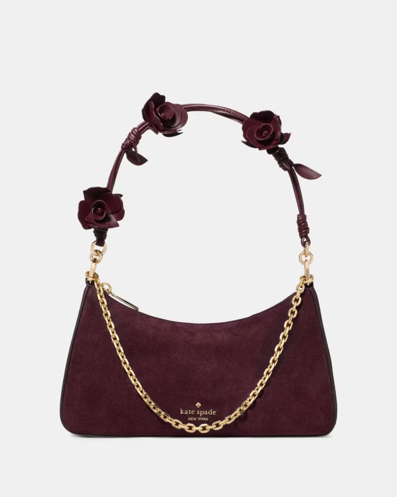 Margot Floral Handle Shoulder Bag Grenache