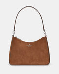 Margot Suede Convertible Shoulder Bag Warm Gingerbread