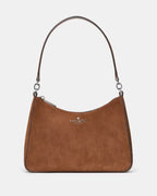 Margot Suede Convertible Shoulder Bag Warm Gingerbread