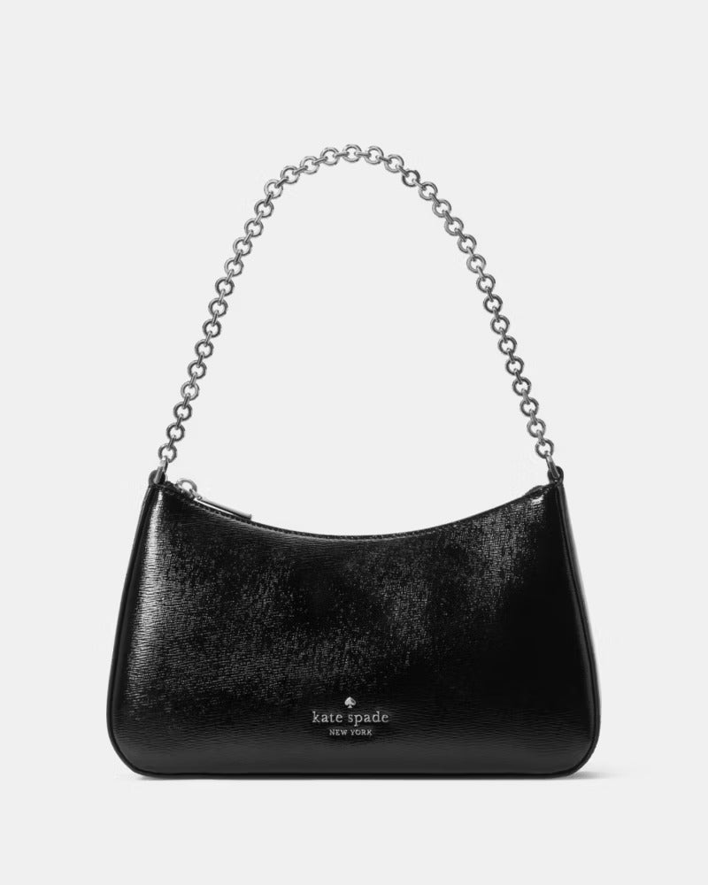 Margot Textured Leather Medium Convertible Crossbody Black