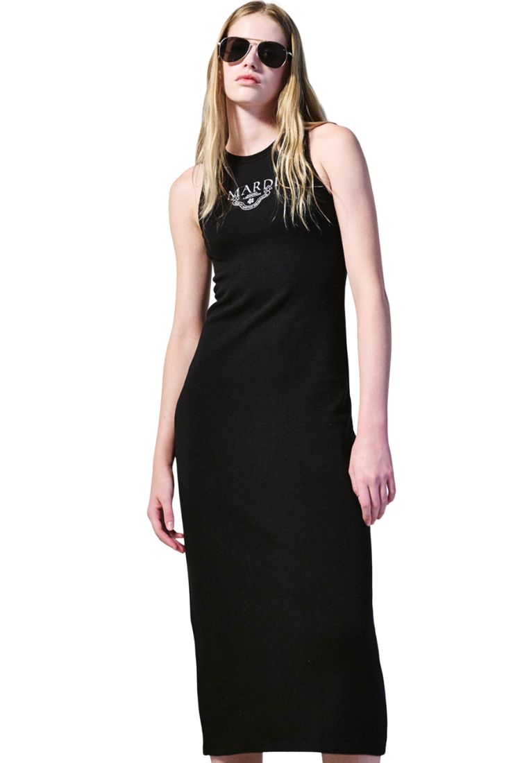 Maxi Dress Sleeveless Alumni Classique Black White
