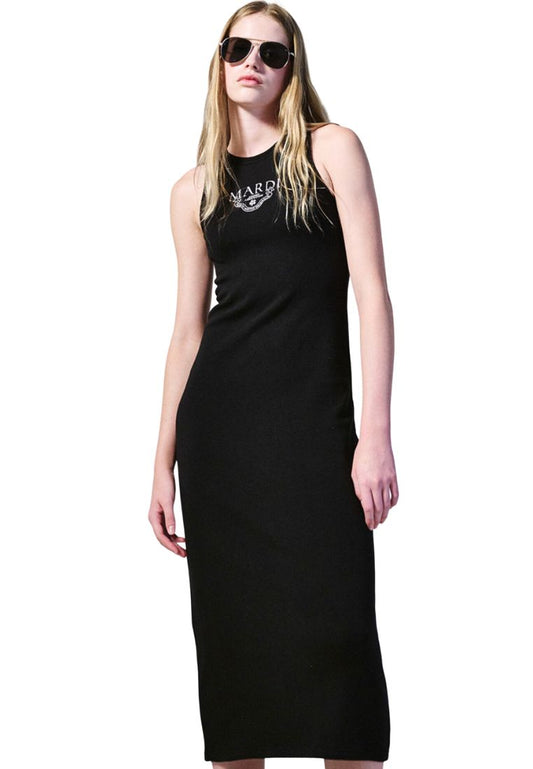 Maxi Dress Sleeveless Alumni Classique Black White