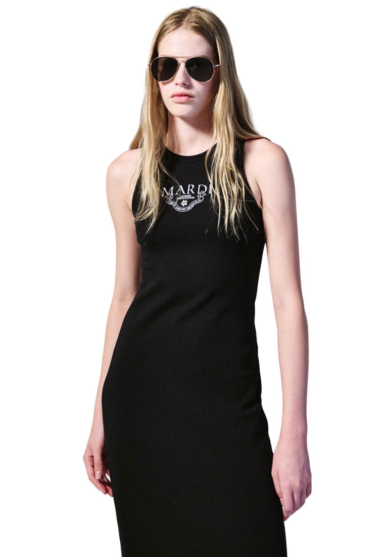 Maxi Dress Sleeveless Alumni Classique Black White