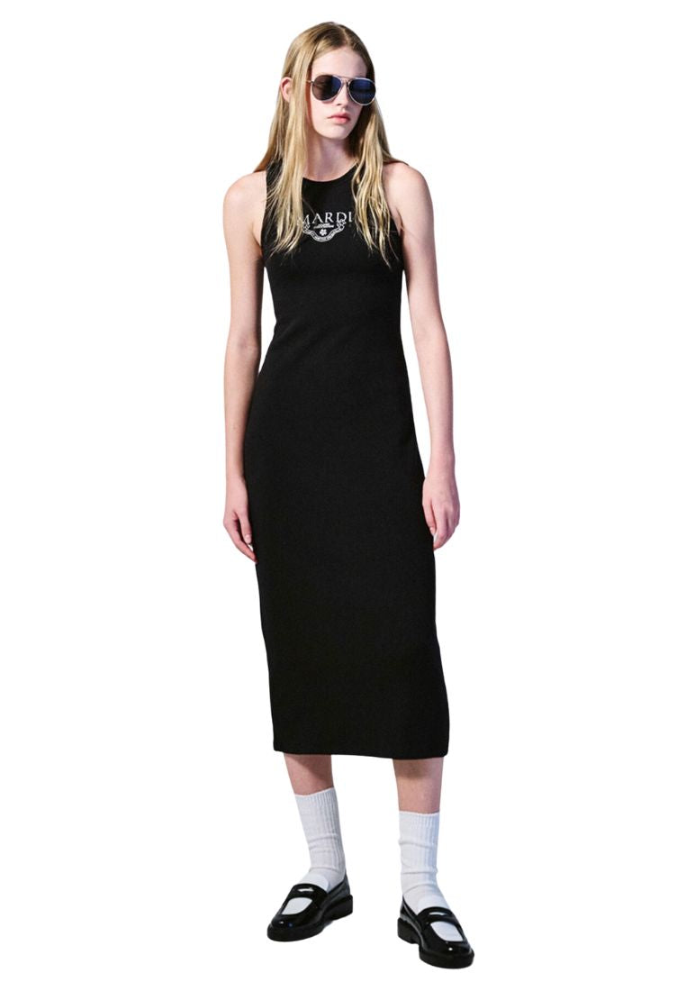 Maxi Dress Sleeveless Alumni Classique Black White