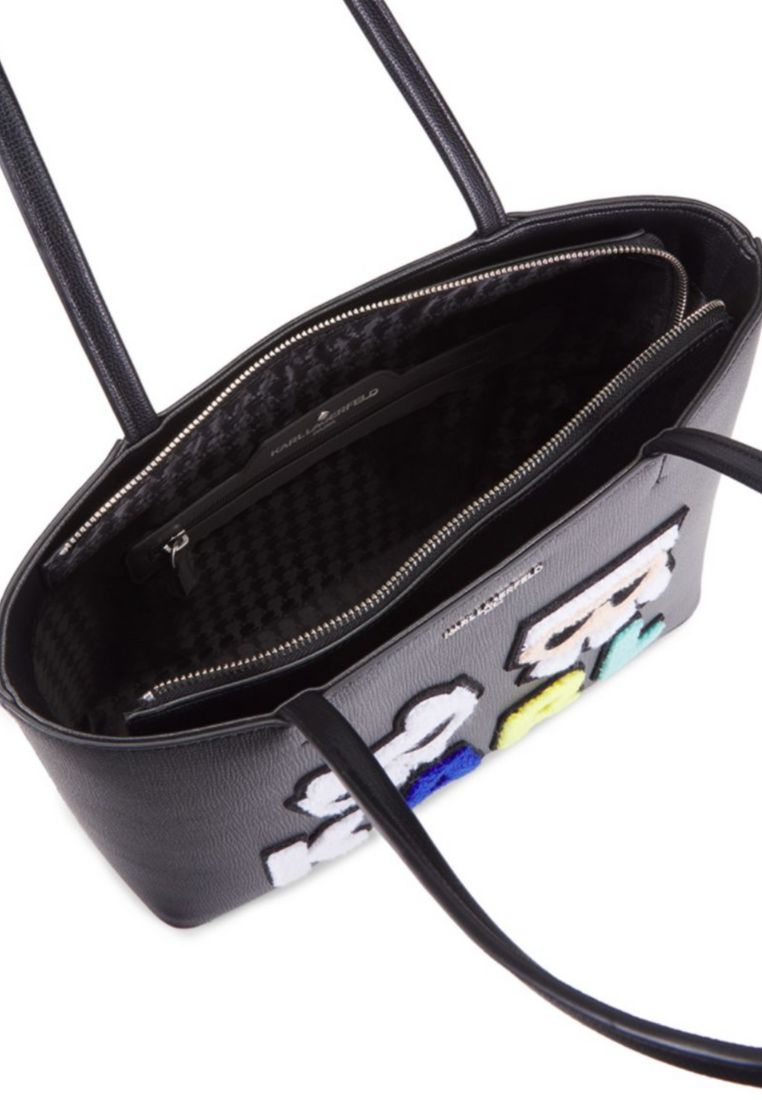 Maybelle Chenille Appliqué Tote Black Multi