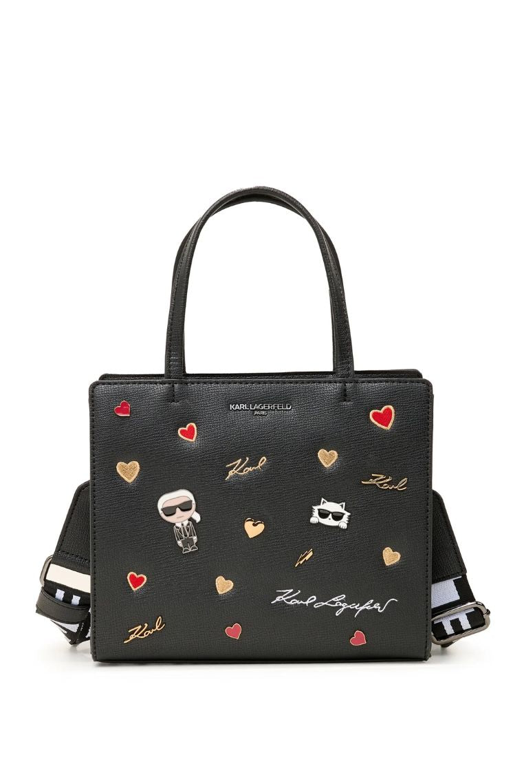 Maybelle Duo Top Handle Satchel Black