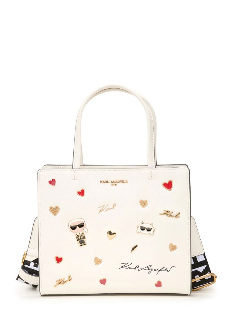 Maybelle Duo Top Handle Satchel White Multi