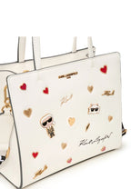 Maybelle Duo Top Handle Satchel White Multi