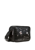 Maybelle Pins Camera Crossbody Black