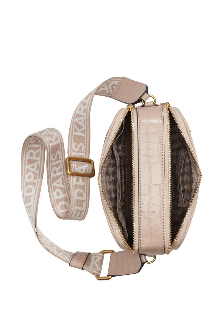 Maybelle Pins Camera Crossbody Shell