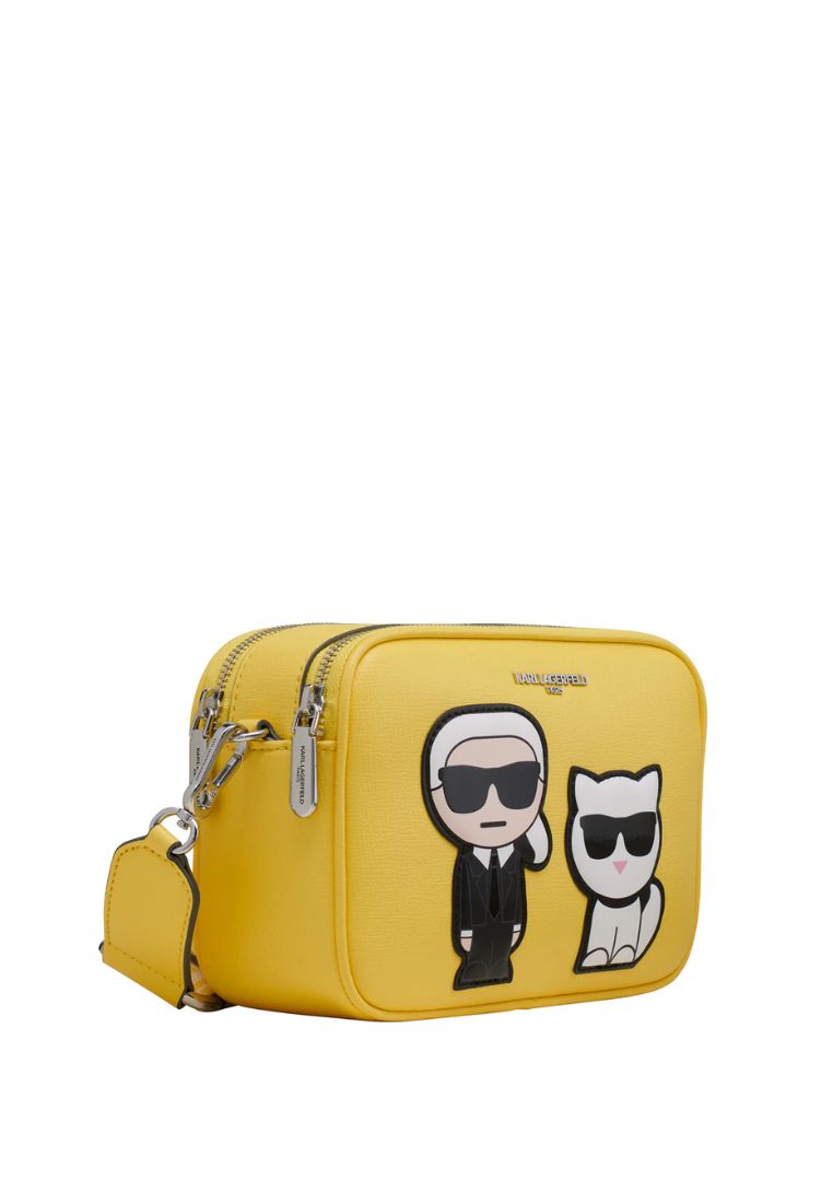 Maybelle Round Head Duo Camera Crossbody Aspen Yellow