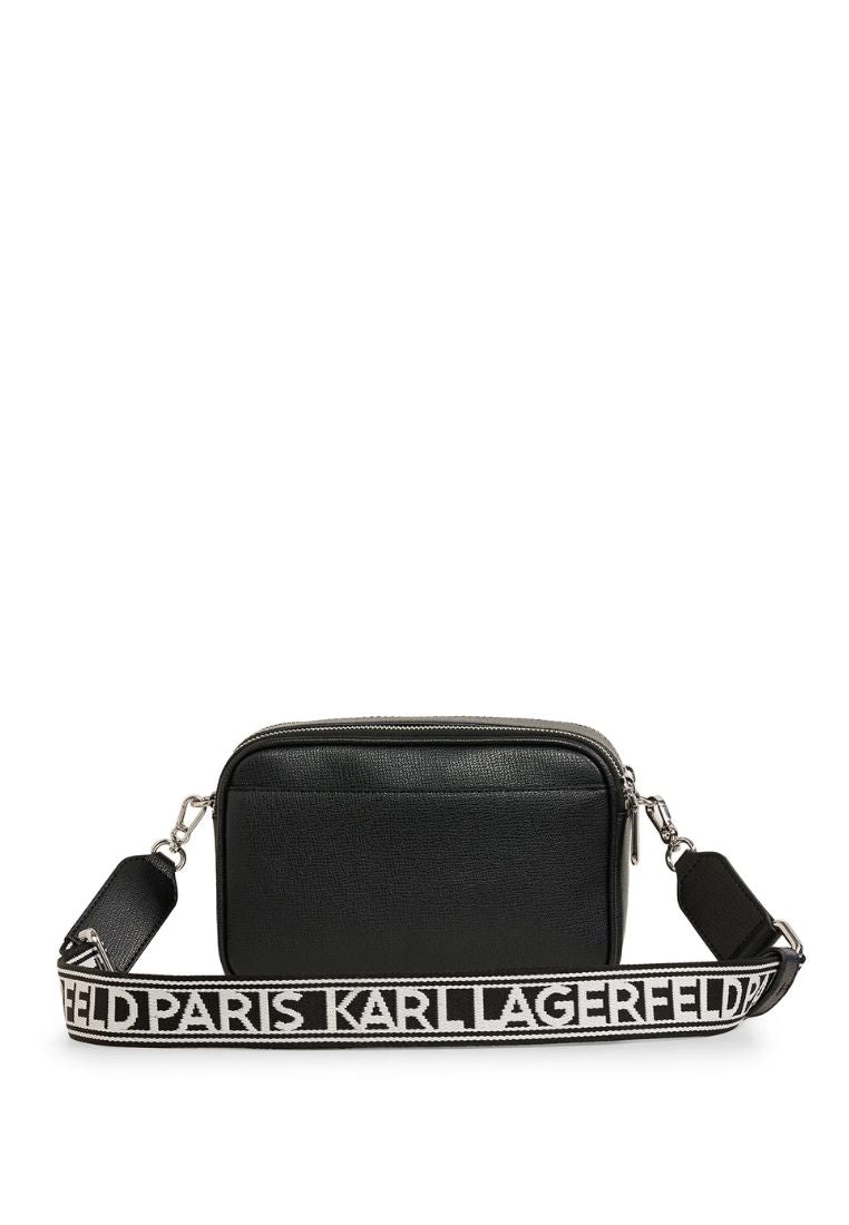 Maybelle Round Head Duo Camera Crossbody Black