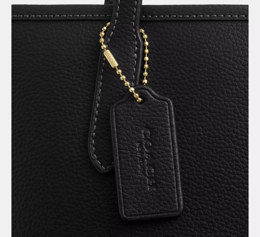 Medium City Tote Bag Gold Black