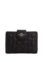 Medium Corner Zip Wallet With Signature Black