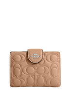Medium Corner Zip Wallet With Signature Taupe