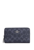 Medium Id Zip Wallet In Signature Canvas Midnight Navy