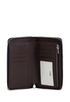 Medium Id Zip Wallet In Signature Canvas Midnight Navy