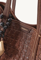 Medium Lattice Tote - Sandal