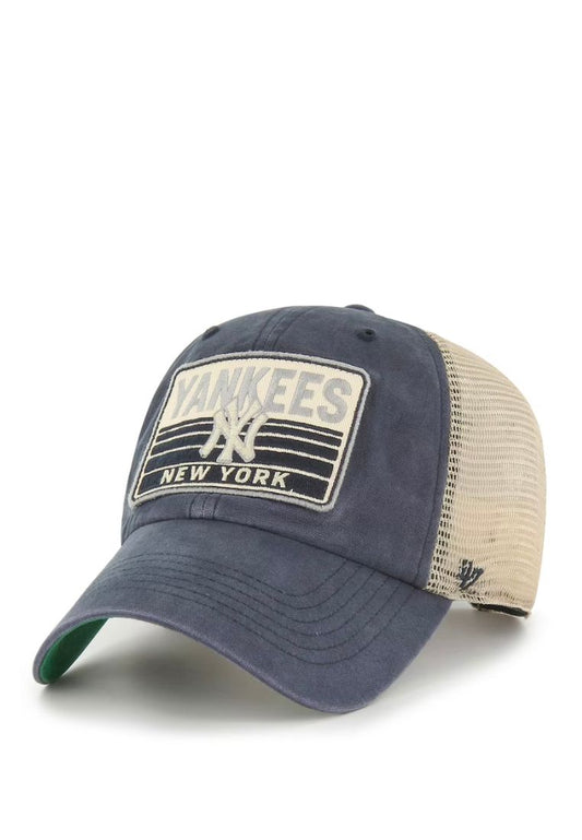 NY YANKEES '47 Navy Four Stroke Clean Up Trucker Snapback Hat