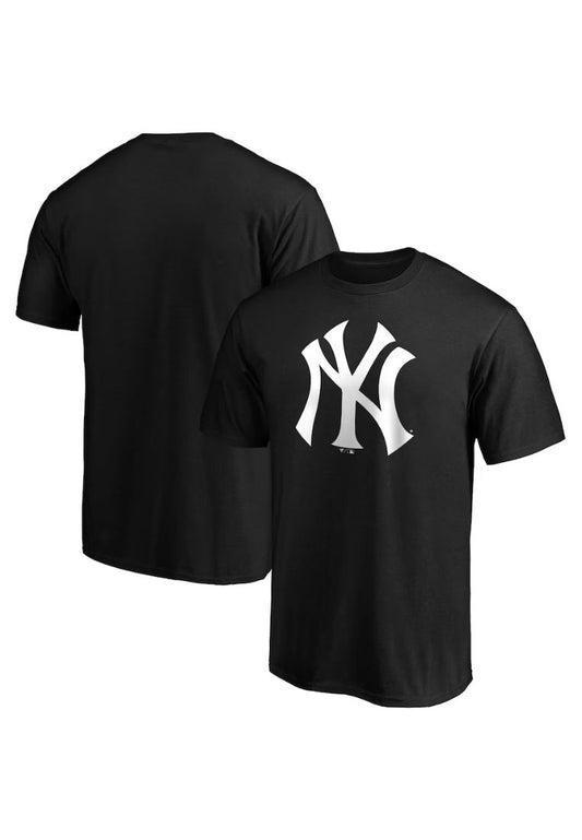 NY YANKEES Fanatics Branded Black Official Logo T-Shirt