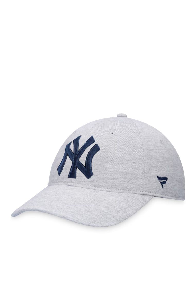 NY YANKEES Fanatics Branded Heather Gray Logo Adjustable Hat
