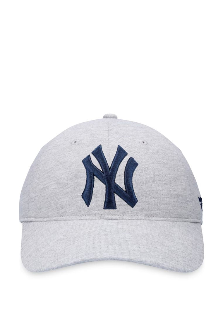 NY YANKEES Fanatics Branded Heather Gray Logo Adjustable Hat