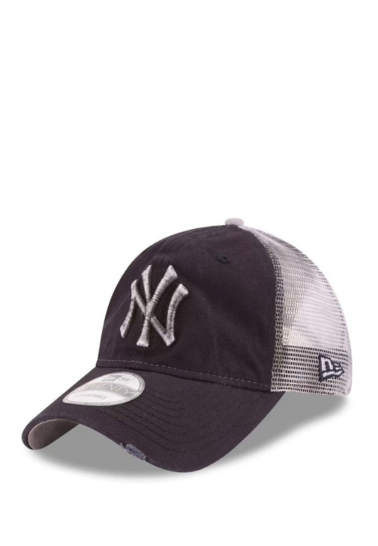 NY YANKEES New Era Navy Team Rustic 9TWENTY Trucker Adjustable Hat