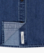 W CROP DENIM SHIRT blue