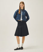 W CROP DENIM SHIRT blue