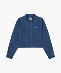 W CROP DENIM SHIRT blue
