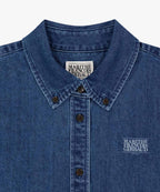 W CROP DENIM SHIRT blue